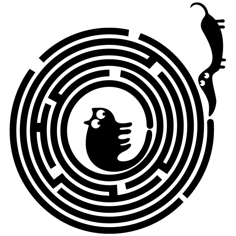 Katze und Hund Labyrinth