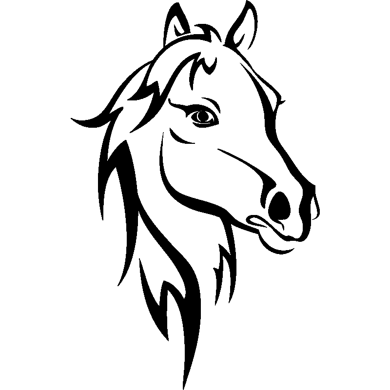 Sticker cheval portrait – Stickers STICKERS ANIMAUX Chevaux - Ambiance- sticker