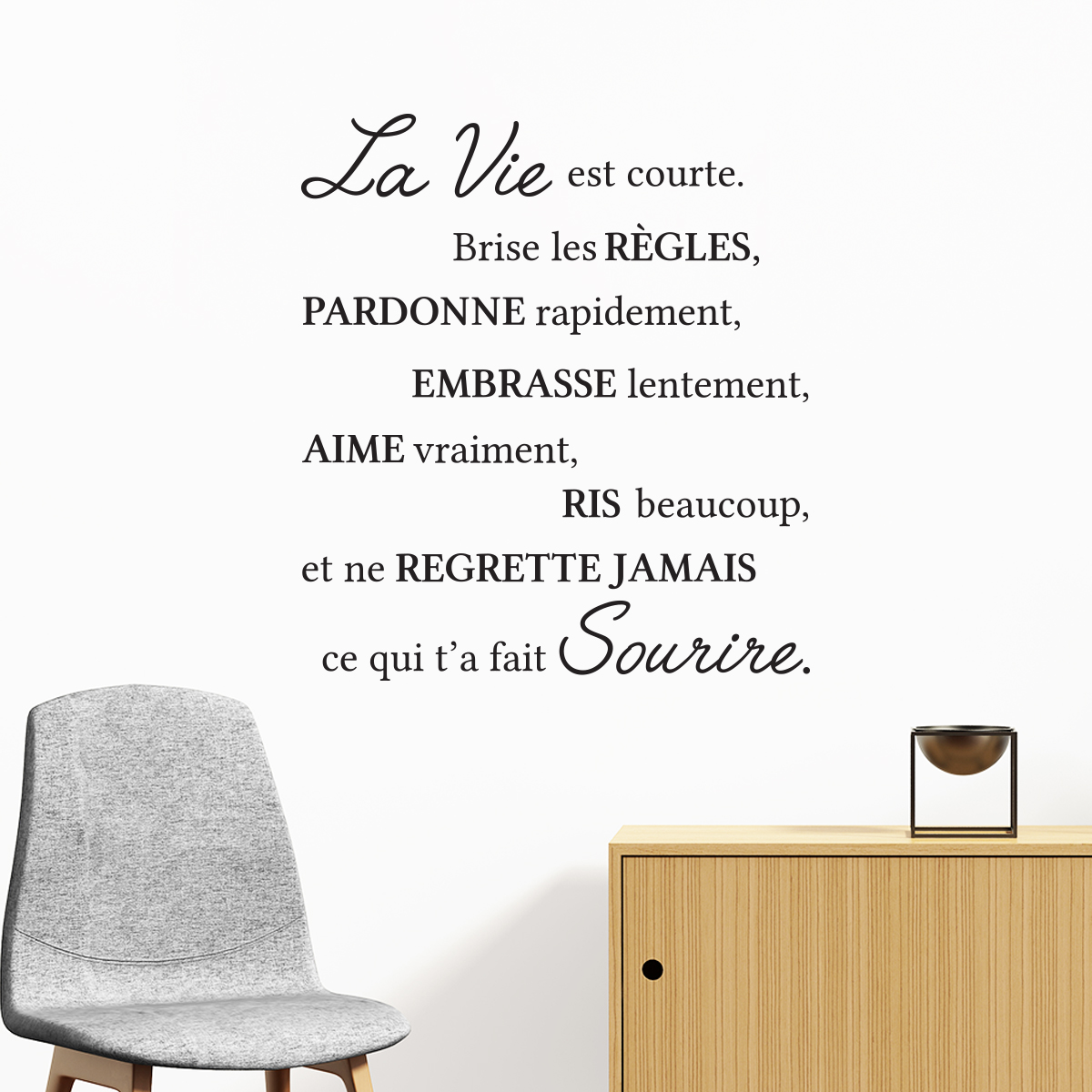 Wall decal quote brise les règles