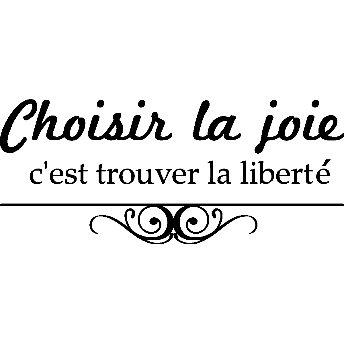Sticker citation Choisir la joie – Stickers STICKERS CITATIONS Français - Ambiance-sticker