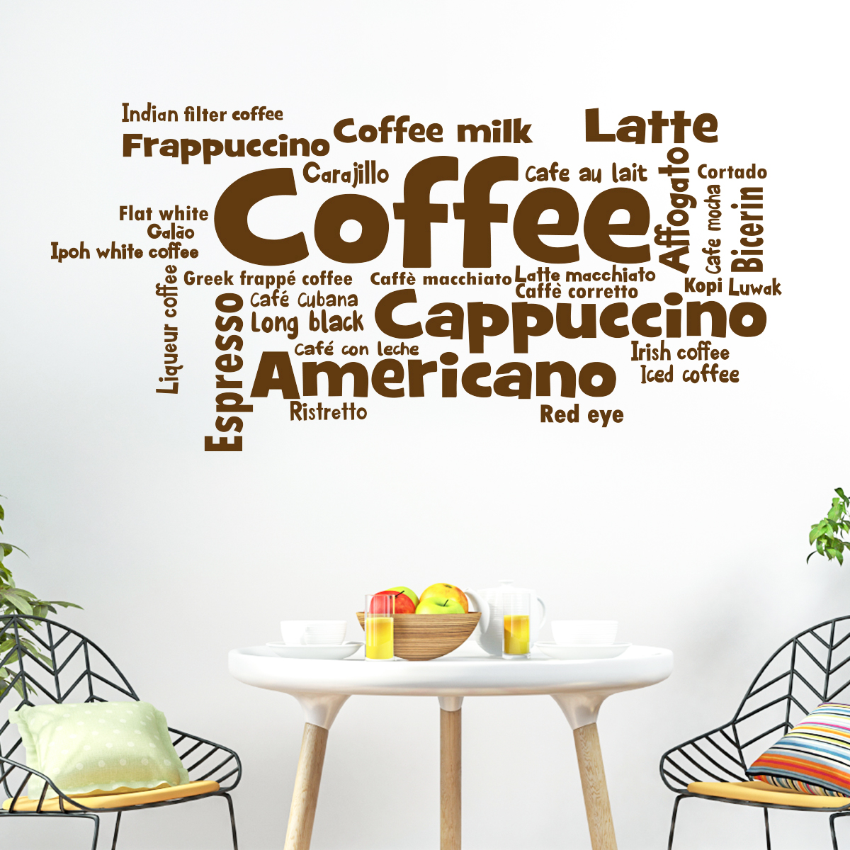 Sticker citation cuisine coffee, capucino, americano ...