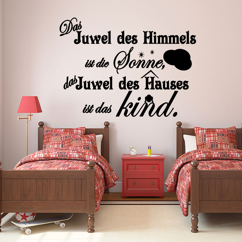 Wall decal quote Das juwel des Himmels