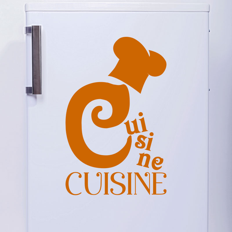 Wall fridge sticker quote cuisine