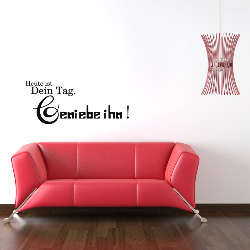 Wall decal quote heute ist dein tag