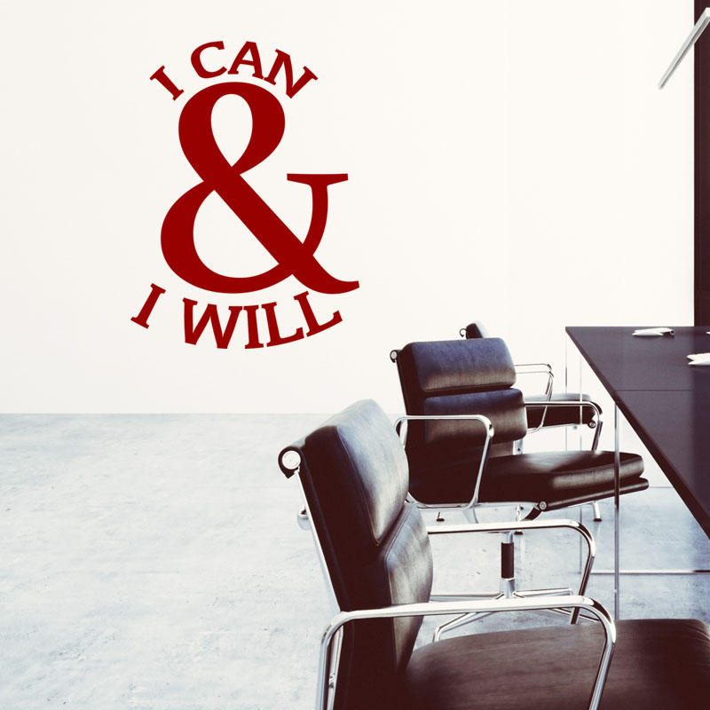 Muursticker citaat I can and i will