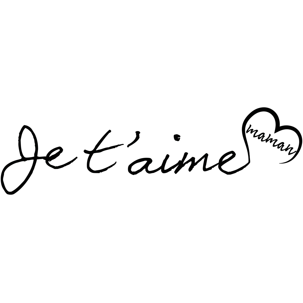 Quote Wall Sticker Je T Aime Maman Wall Decals Quote Wall Stickers Love Ambiance Sticker