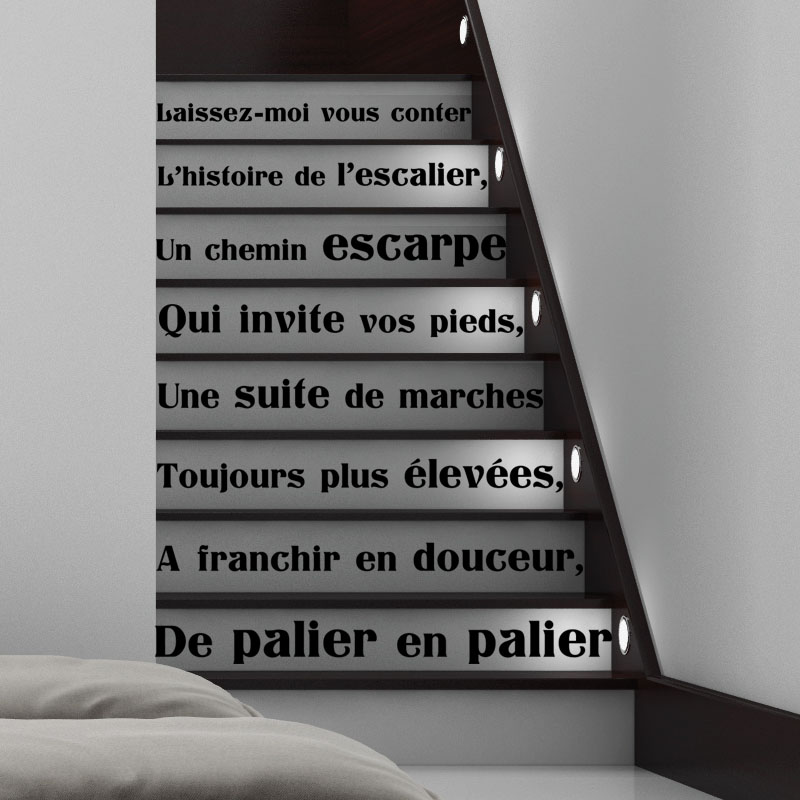 Sticker citation L'histoire de l'escalier