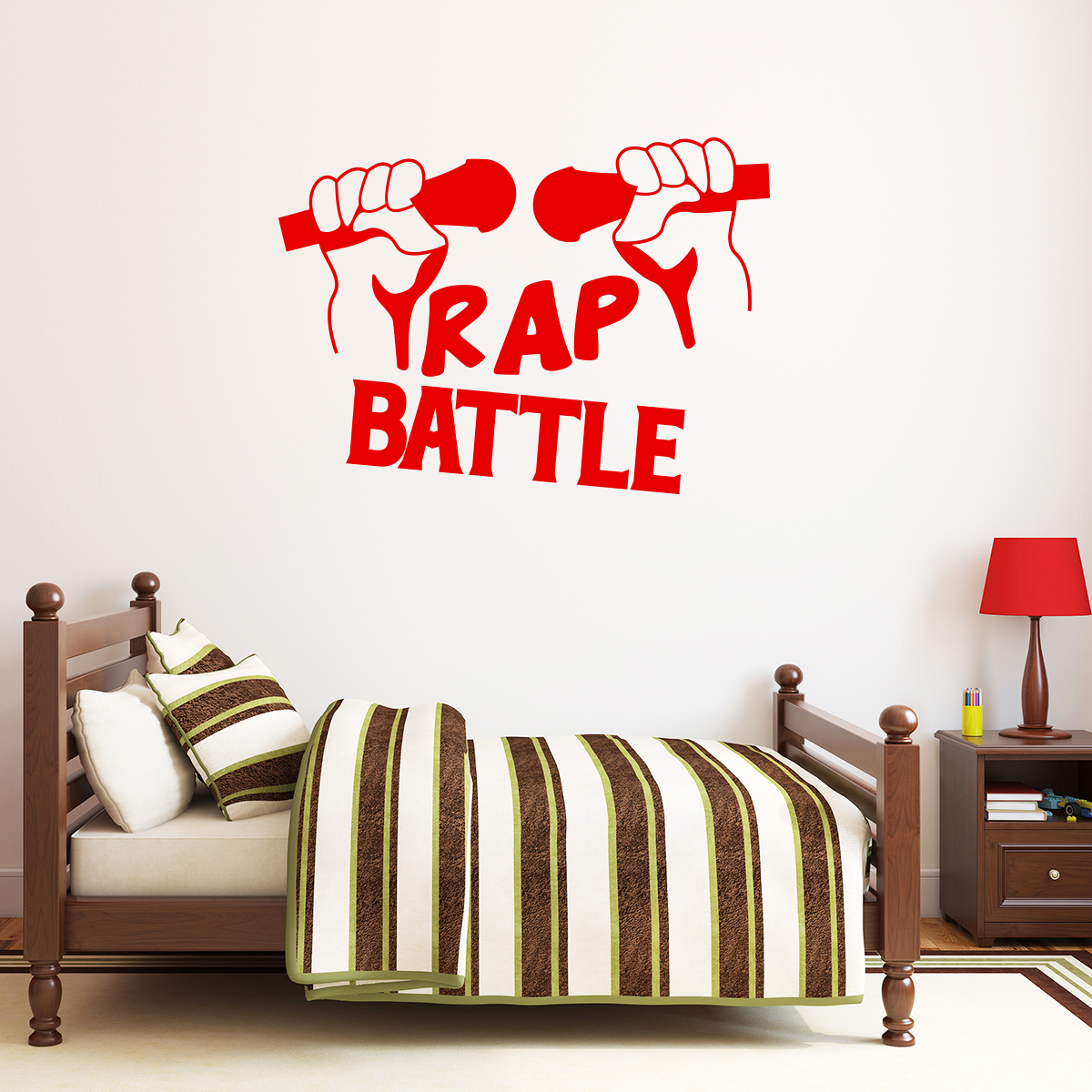 Music rap battle Wall decal quote