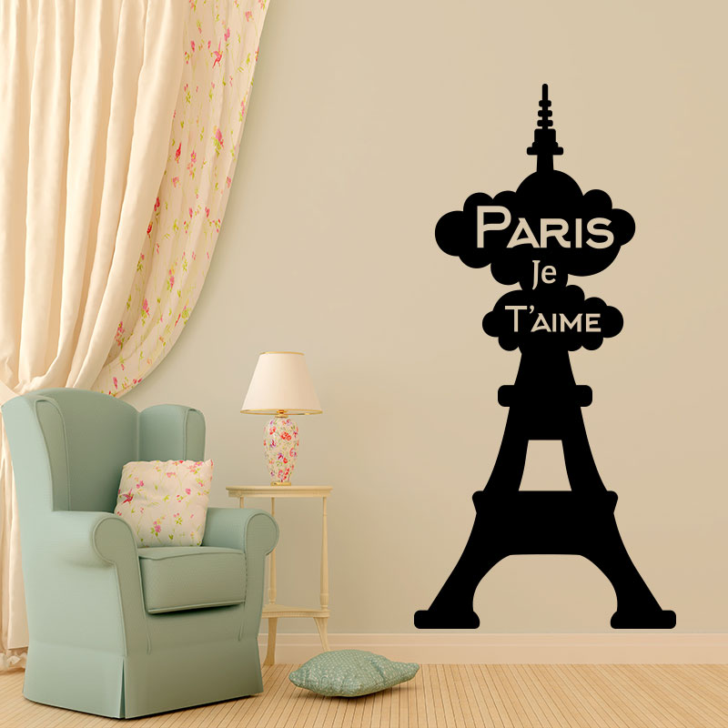 Sticker citation Paris je t'aime