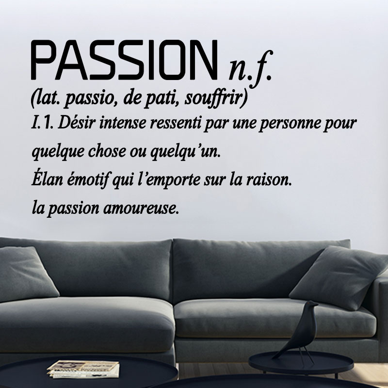 Wall Decal Quote Passion Desir Intense Ressenti Wall Decals Quote Wall Stickers French Ambiance Sticker