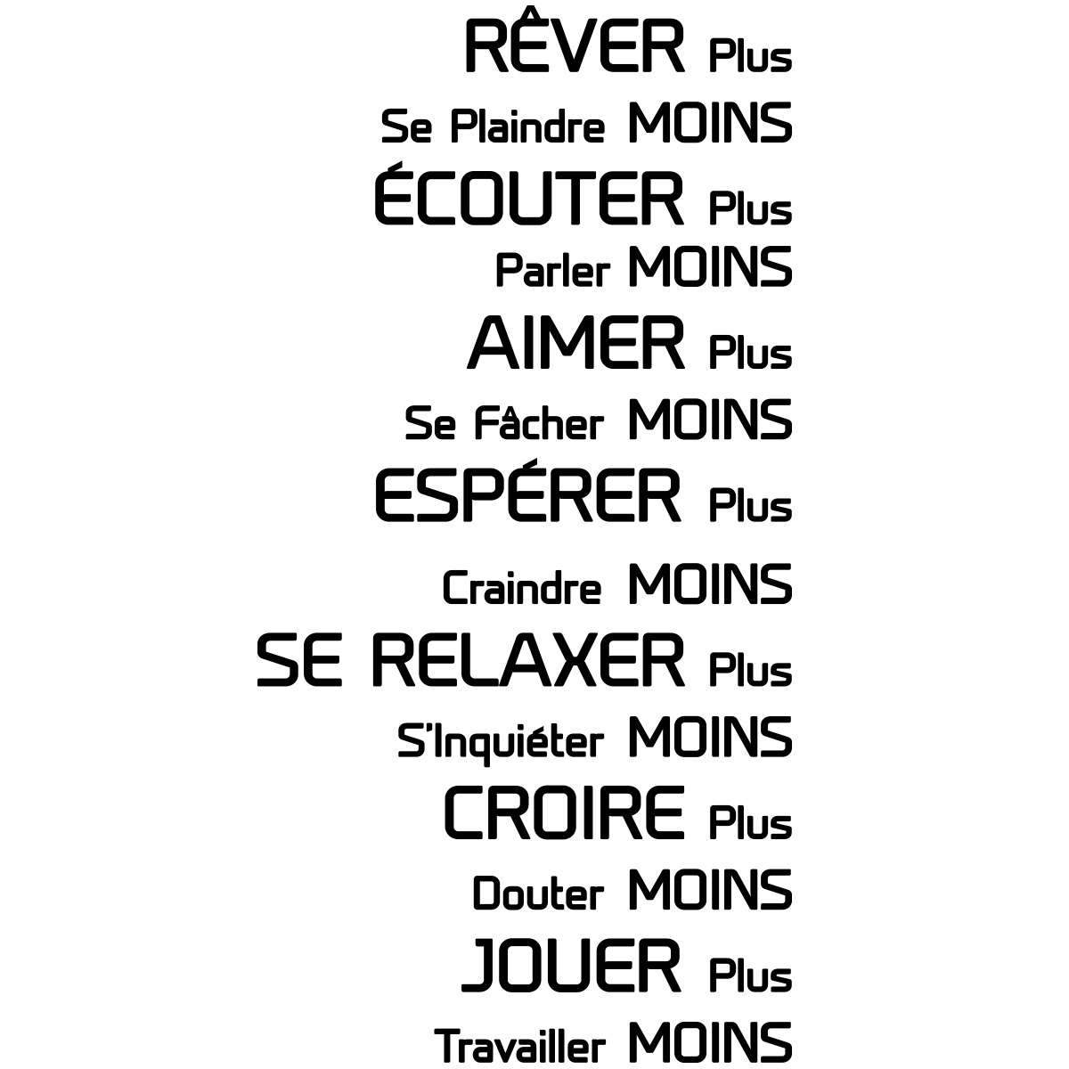 Sticker Citation Rever Ecouter Aimer Esperer Stickers Stickers Citations Francais Ambiance Sticker