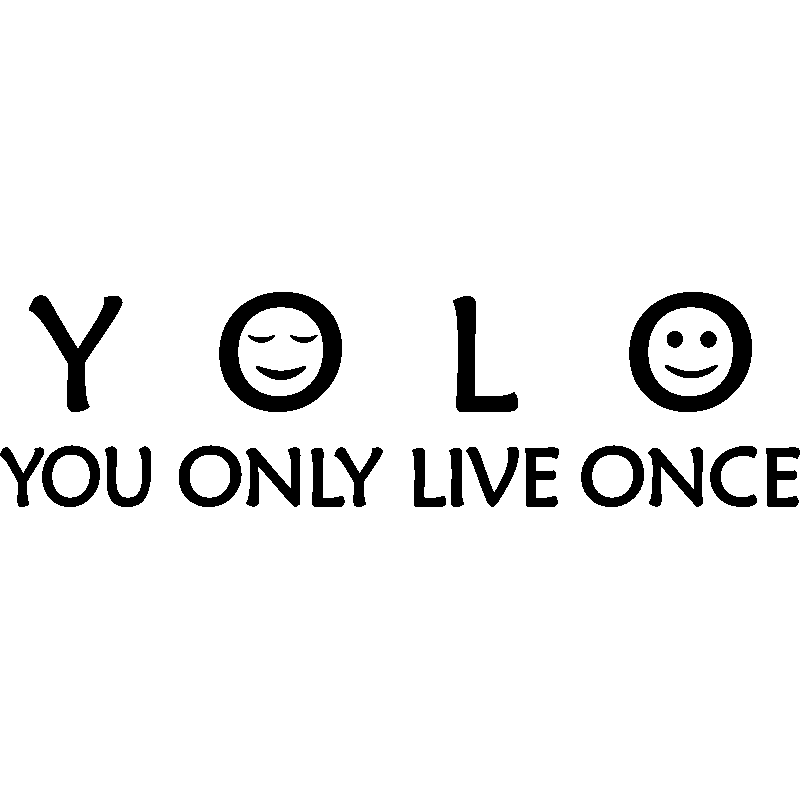 Wall sticker Yolo You only once – Wall decals QUOTE WALL STICKERS English - Ambiance-sticker