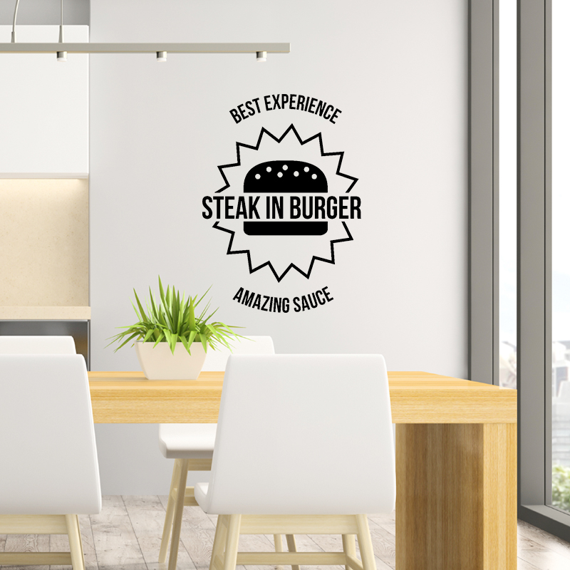 Sticker cuisine Best experience, steak in burger