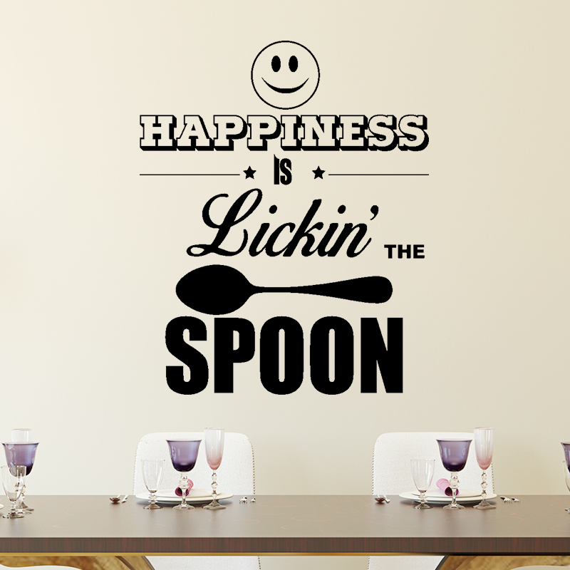 Sticker cuisine Happiness is lickin'the spoon