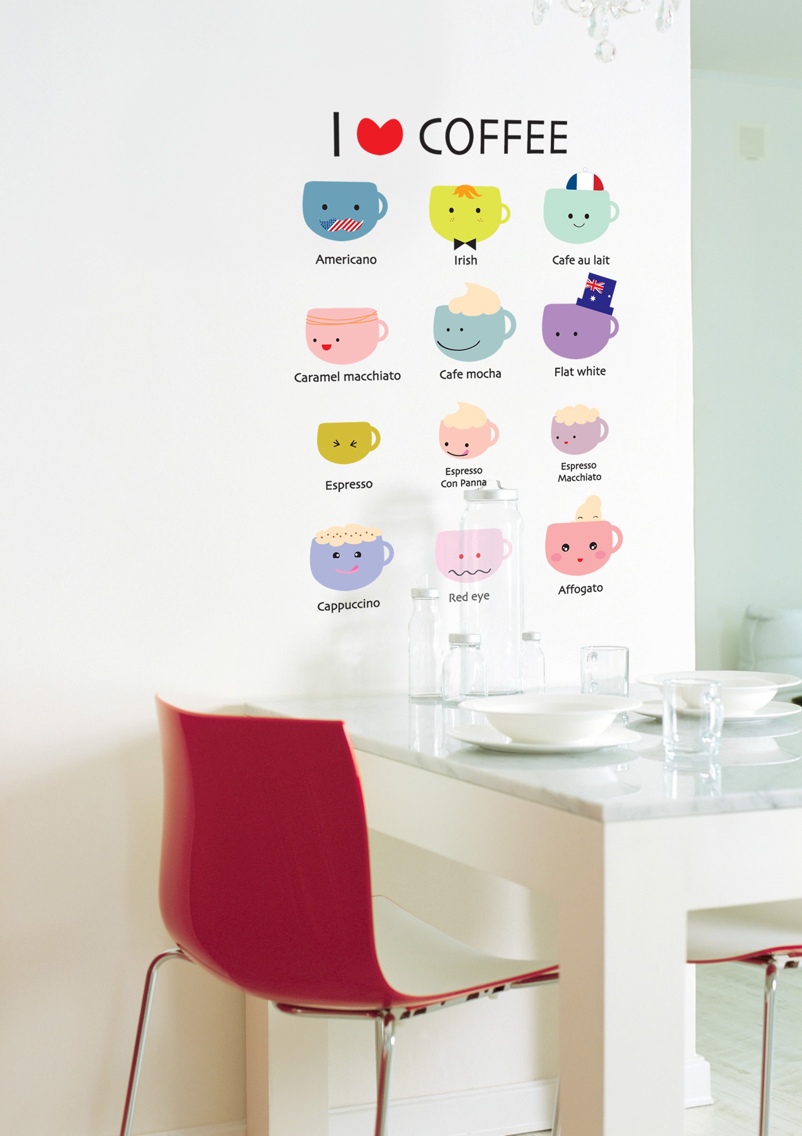 I love coffe wall decals