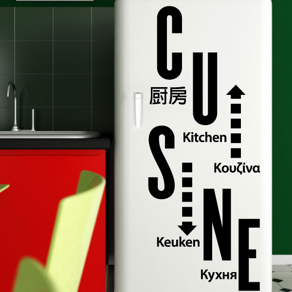 Sticker déco cuisine dans différentes langues