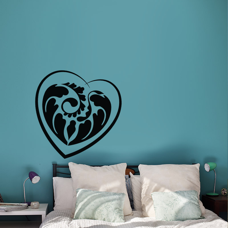 Wall decal Artistic heart Drawing