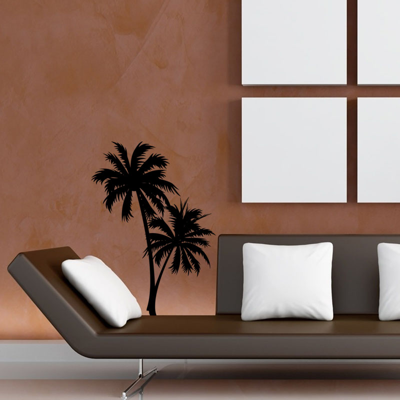 Wall decal Design two coconuts trees