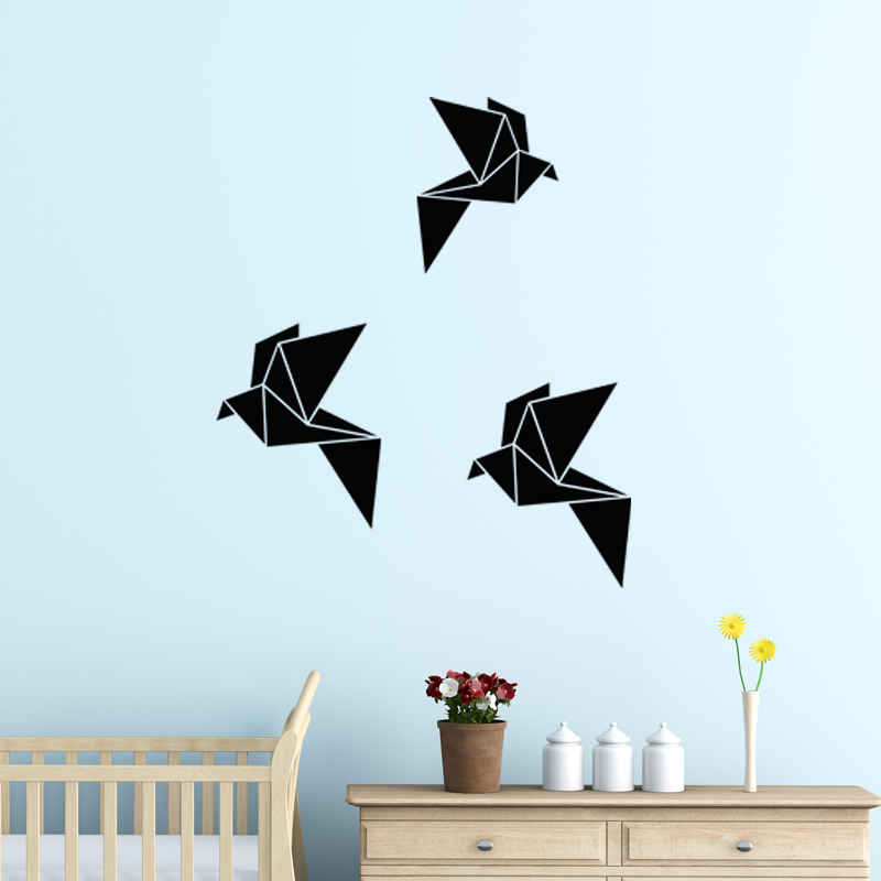 Wall decal Origami bird Design