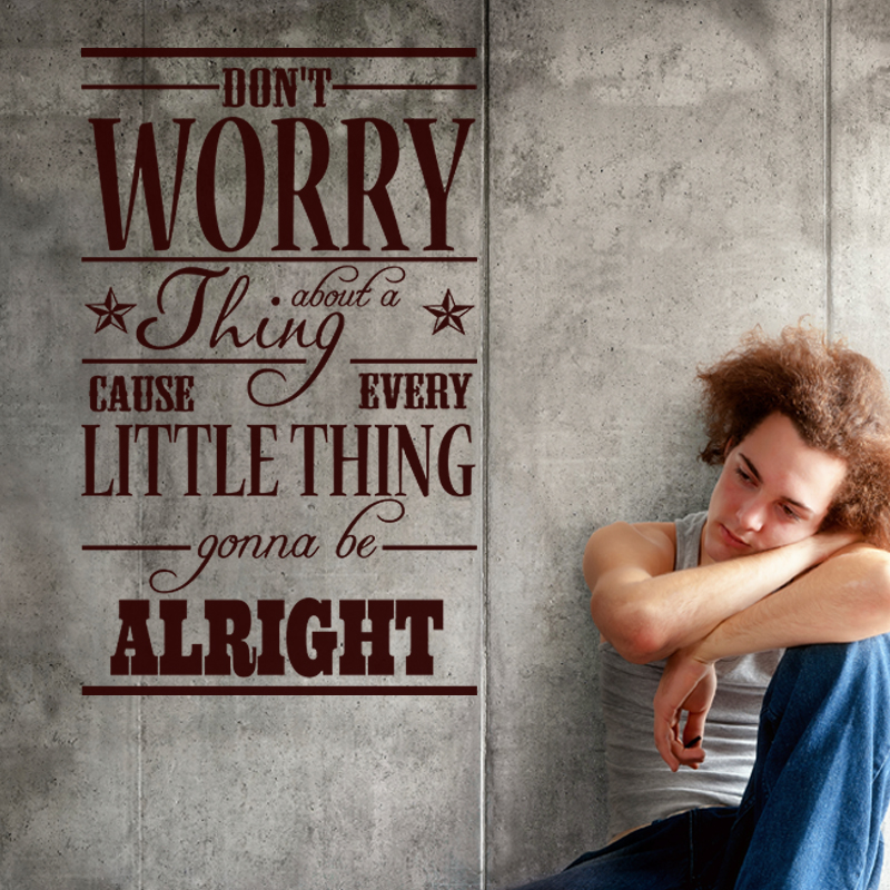 Sticker Don't worry about a thing design