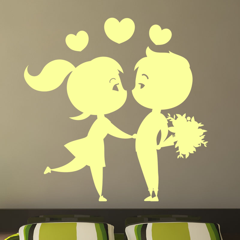 Sticker Mural Enfants Amoureux - ZoneStickers