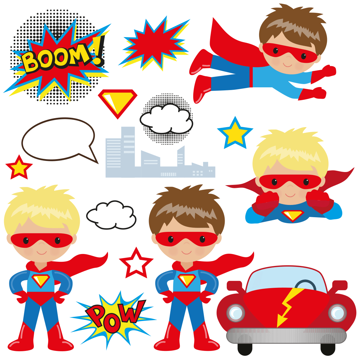 Sticker enfants super-héros – Stickers CHAMBRE ENFANTS Filles -  Ambiance-sticker