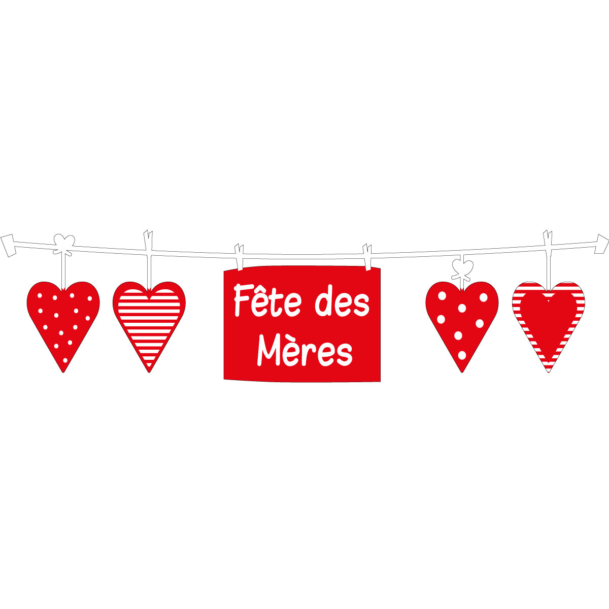 Wall decals Holiday of mothers with hearts