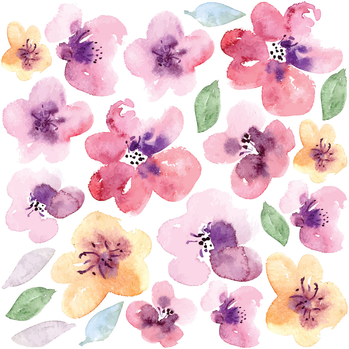 Sticker fleurs romantiques du printemps – Stickers STICKERS NATURE Fleurs -  Ambiance-sticker