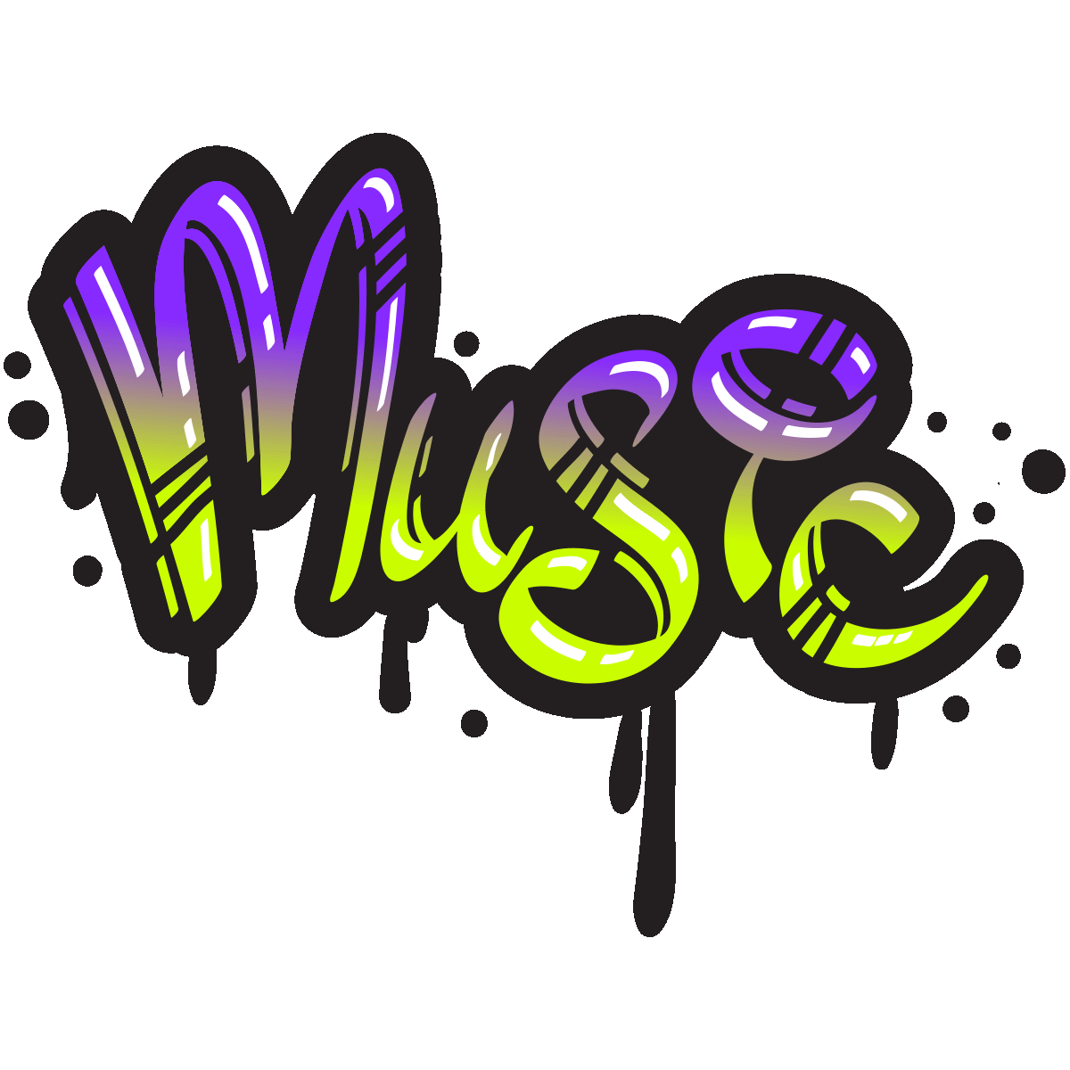 Music graffiti sticker bundle
