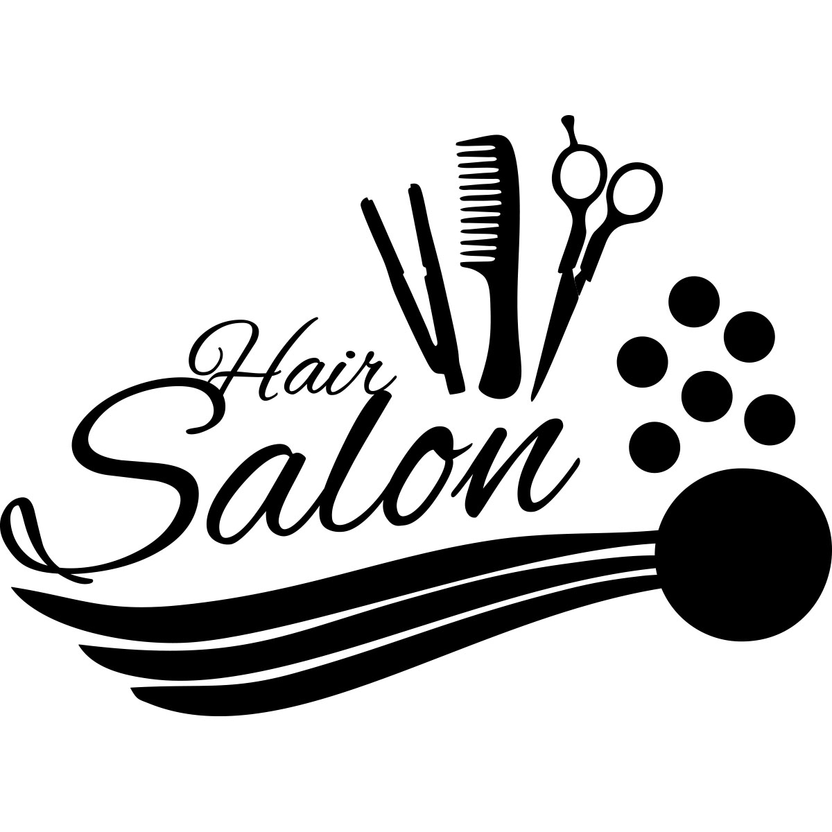 Sticker Hair Salon Accessoires De Coiffure Stickers Professionnels