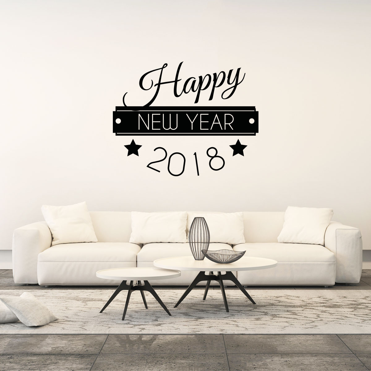Vinilo happy new year 2018
