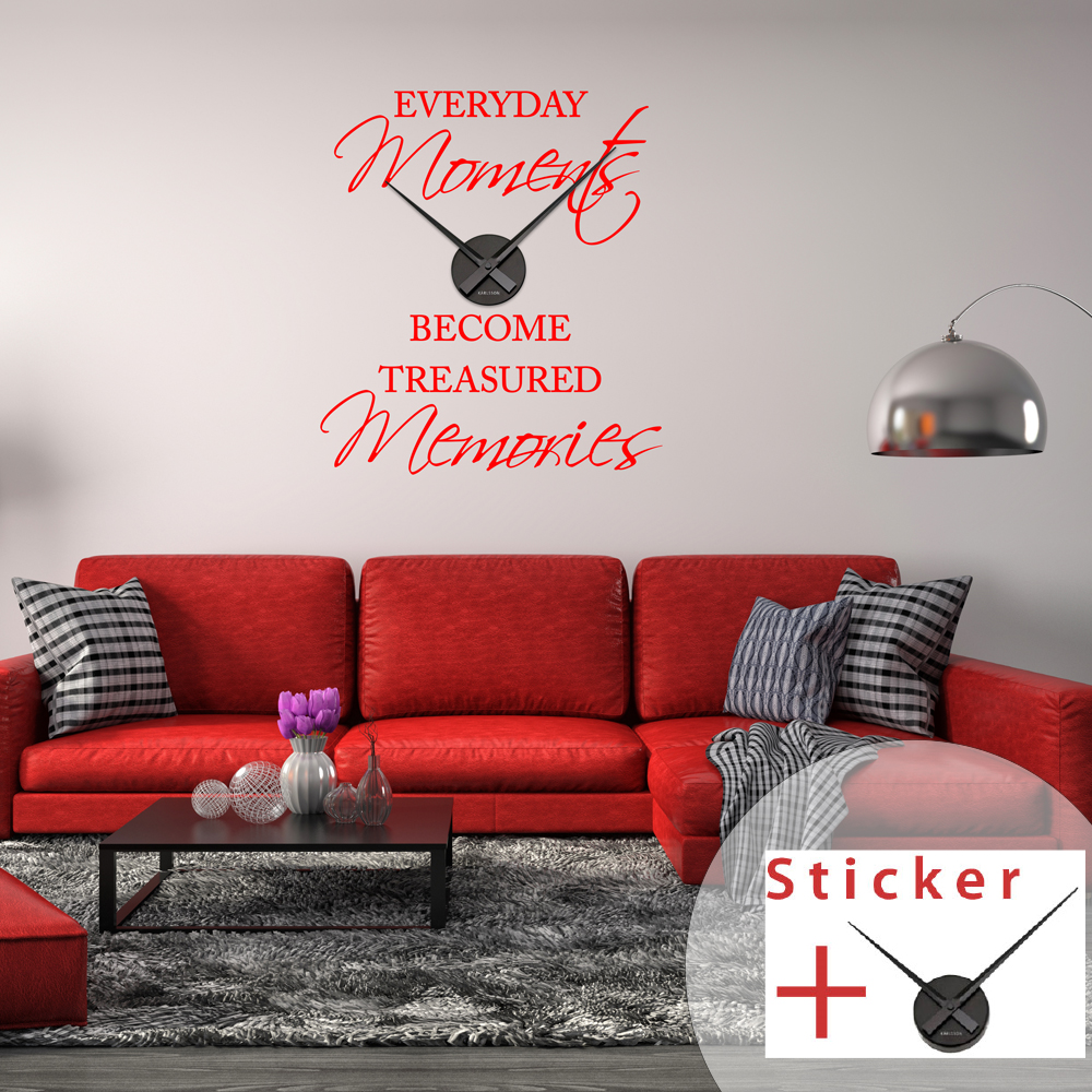 Clock Wall sticker quote Everyday moments become ...
