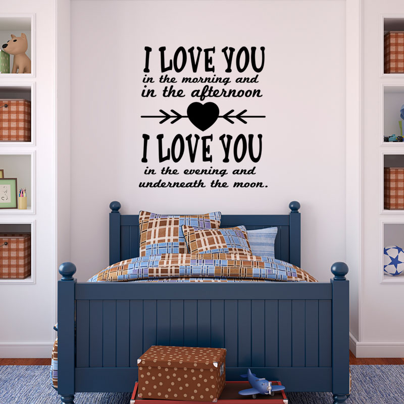 Wall sticker I love you in the morning
