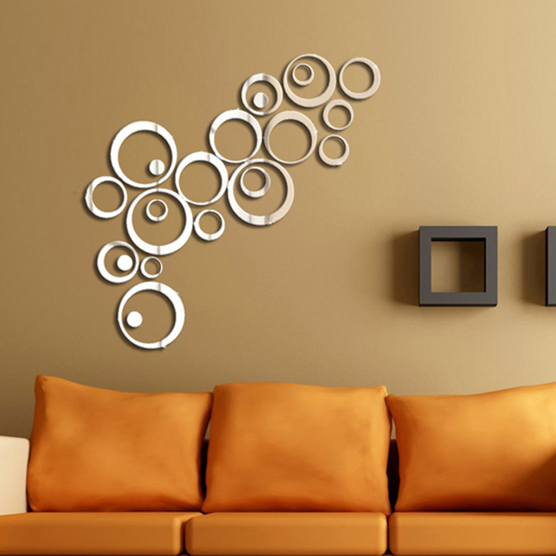 Anelli Adesivo specchio da parete design - Sticker adesivo - adesivi murali  