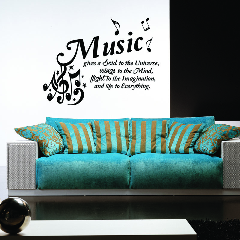 Wall decal Music gives a soul to the Universe