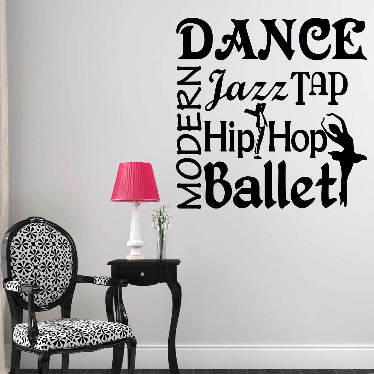Modern dance, jazz, tap Wall decal music