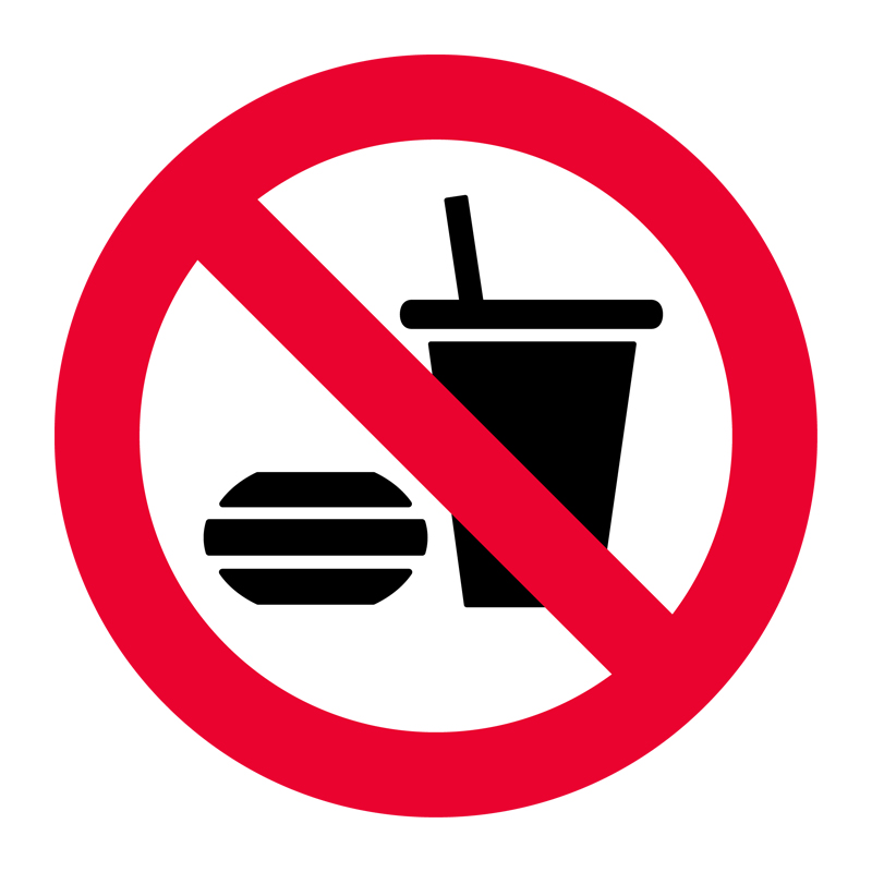 Запрещающий знак еды и напитков - 85 фото