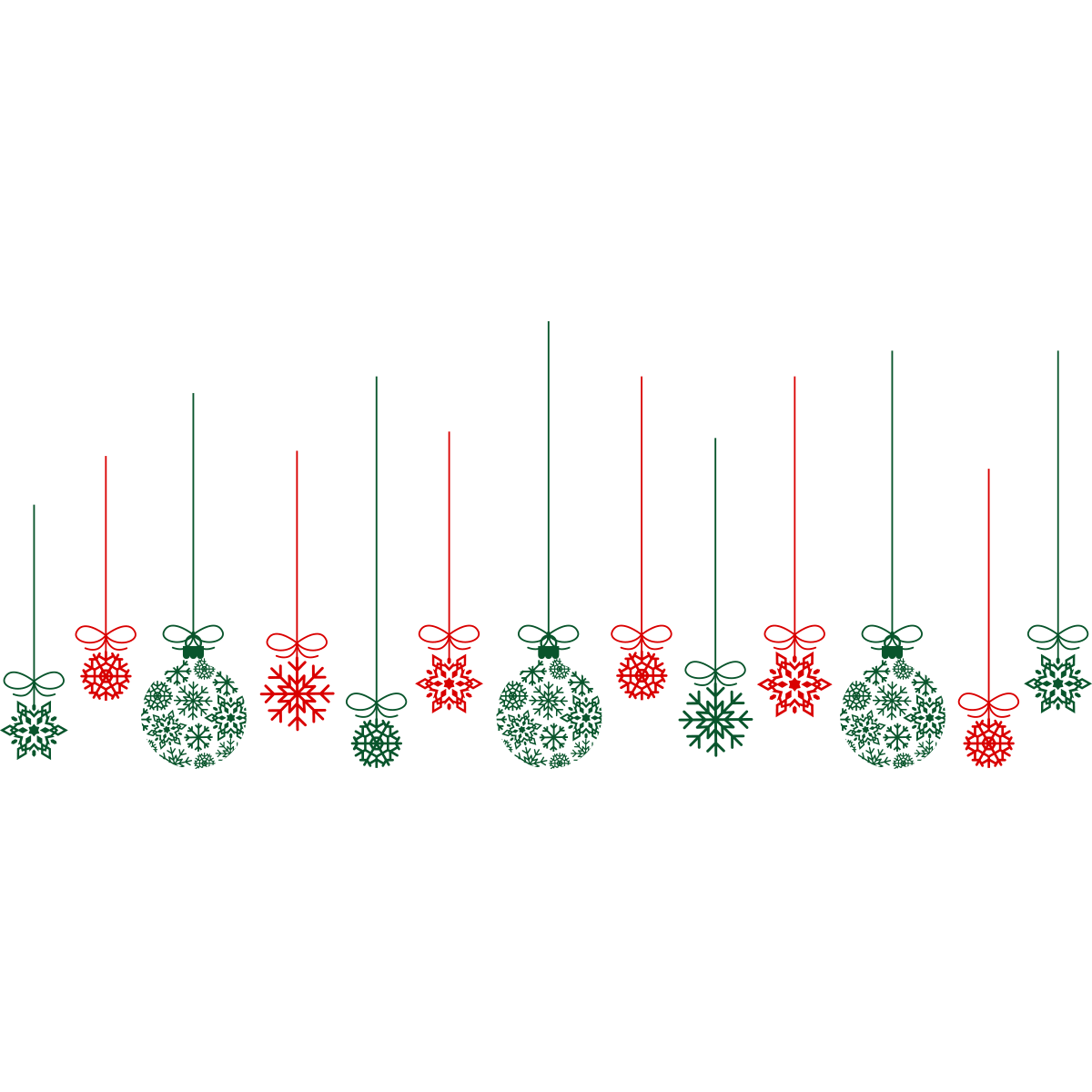 Etiquettes autocollantes de Noël - Boule verte