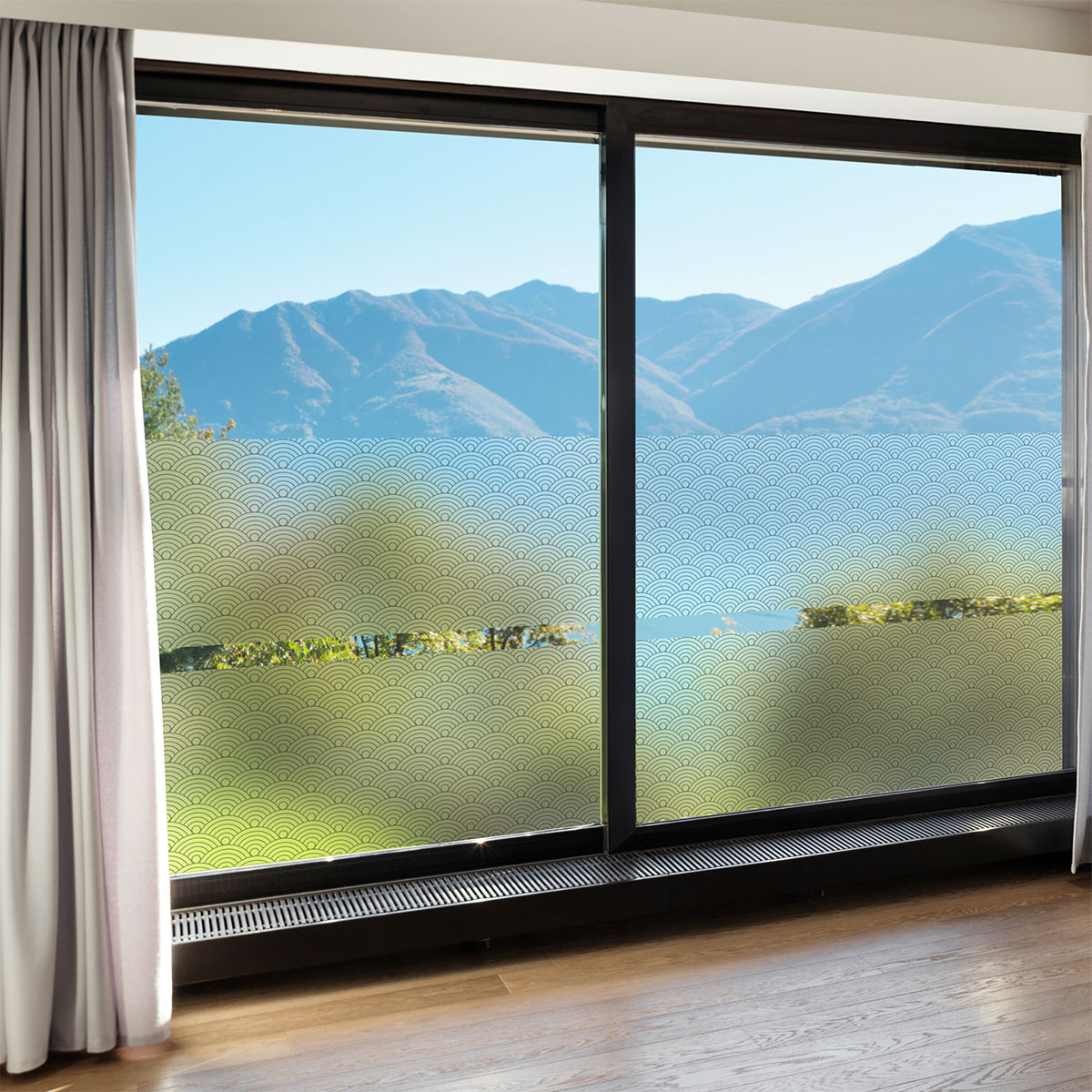 Adesivo oscurante e privacy per finestra 2 metros x 40 cm ventaglio art  déco - Sticker adesivo - adesivi murali