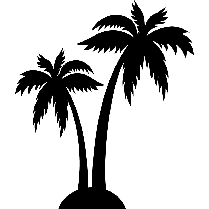Palm trees wall decal