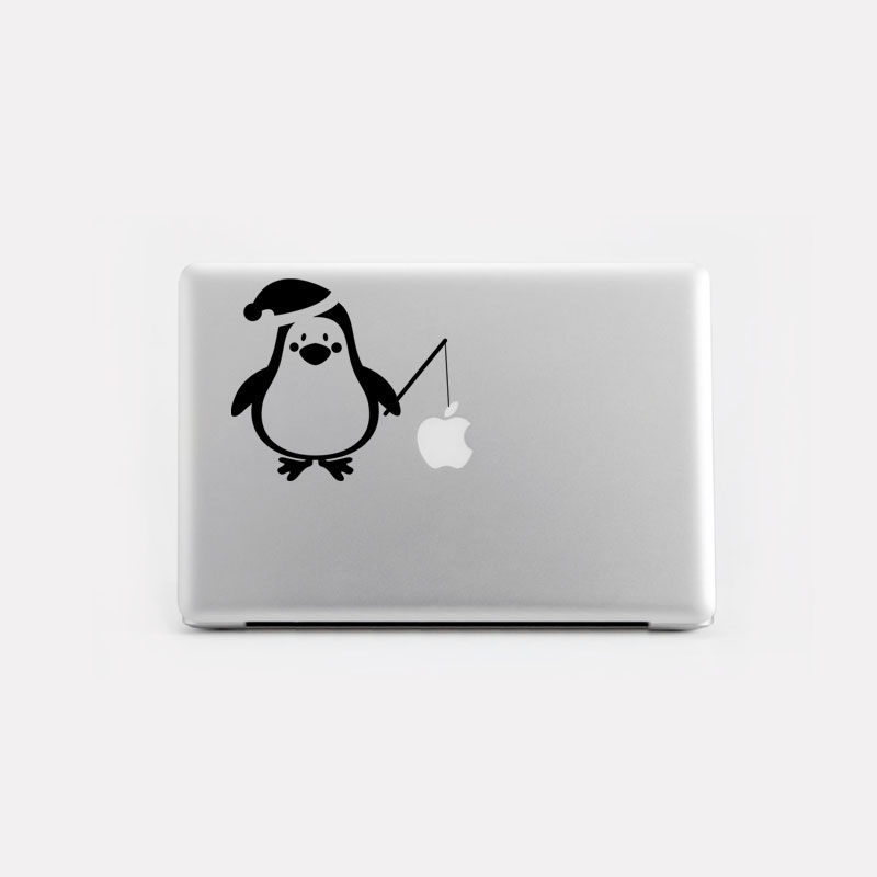 Sticker Petit pinguin pêcheur