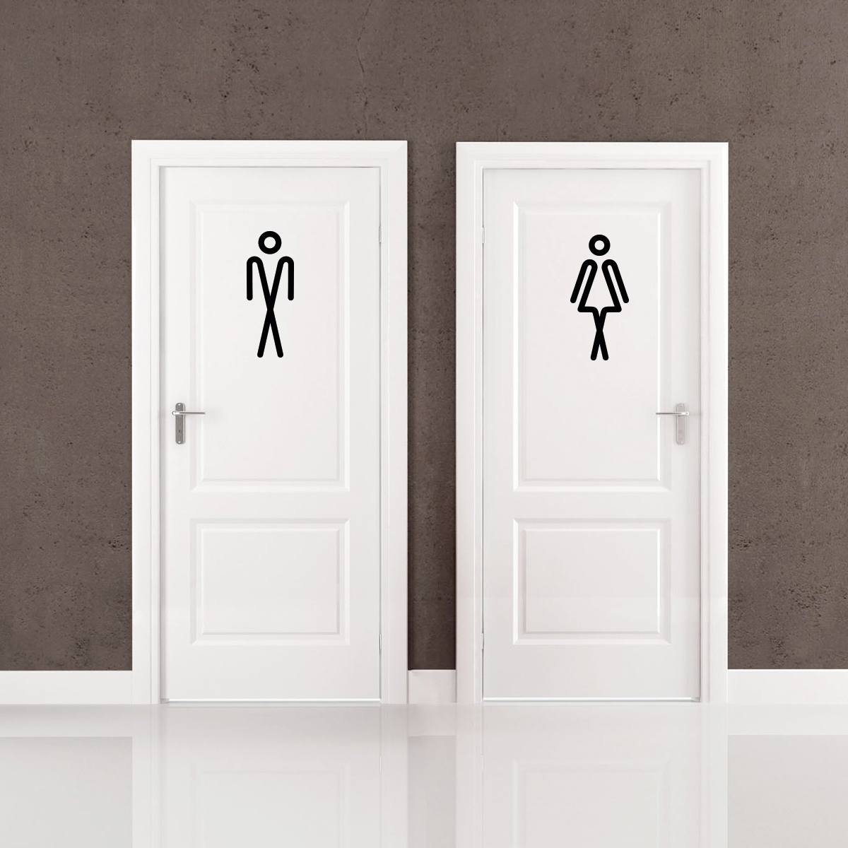 Sticker porte toilettes homme et femme – Stickers STICKERS TOILETTES Porte  - Ambiance-sticker