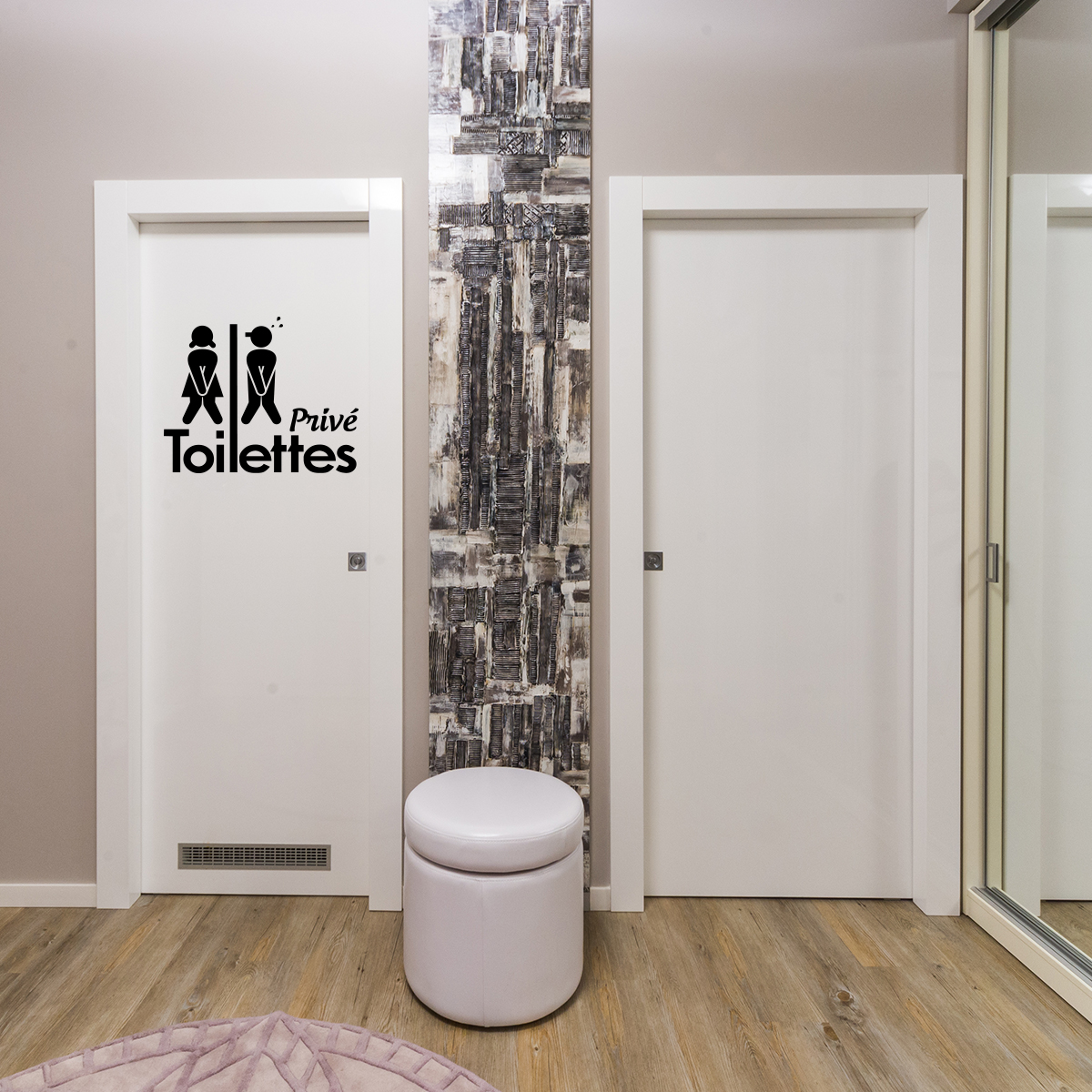 Sticker porte toilette citation Toilettes Dames – Stickers STICKERS  TOILETTES Porte - Ambiance-sticker