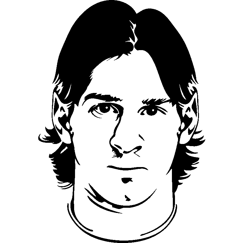Muurstickers Sport En Voetbal Muursticker Lionel Messi Portret Ambiance Sticker Com