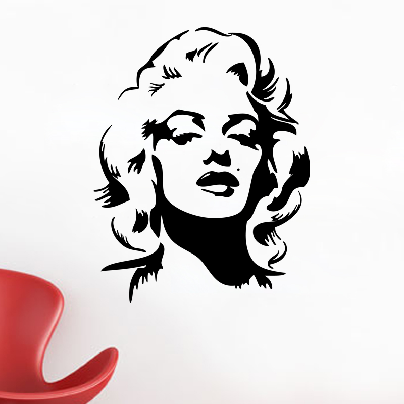 Wall decal Marilyn Monroe Portrait.