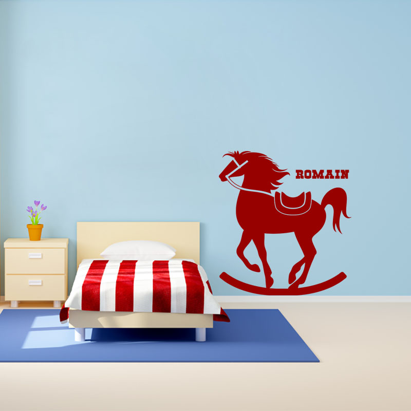 Rocking horse Wall decal Customizable Names