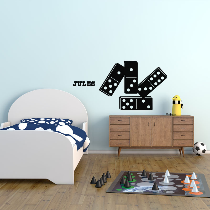 Dominos Wall decal Customizable Names