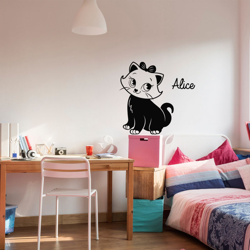 Little kitty Wall decal Customizable Names