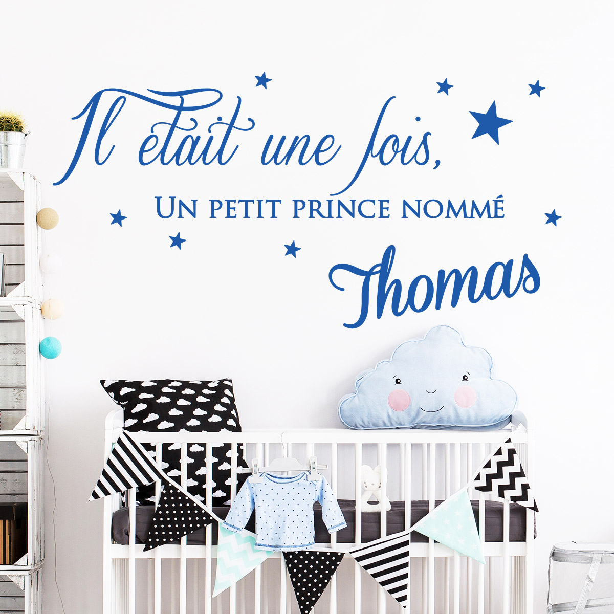 Sticker prénom personnalisable Un petit prince – CHAMBRE ENFANTS - Stickers  Prénoms - Ambiance-sticker
