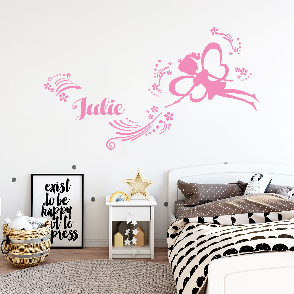 Wall sticker natural fairy customizable names